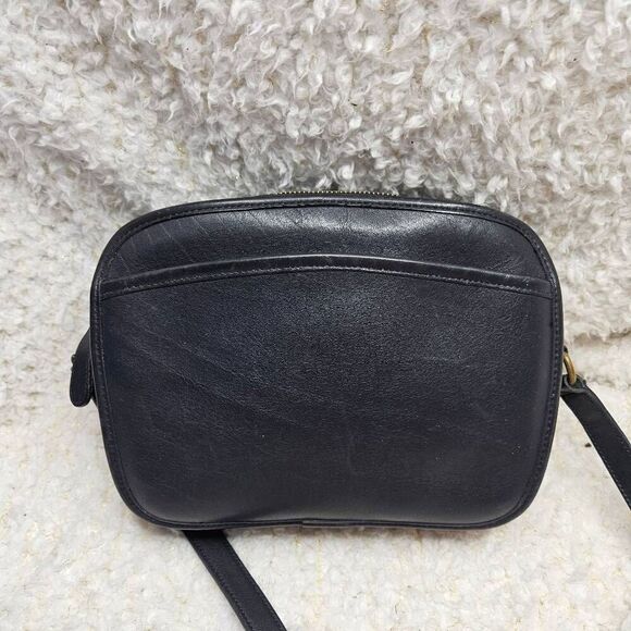 Coach Handbags - Vintage Coach Lewiston Dark Blue Made in USA Leather Bag